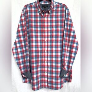 Banana Republic Men’s Soft Wash Slim Fit XL, Red, White & Blue, Denim Blue Cuff